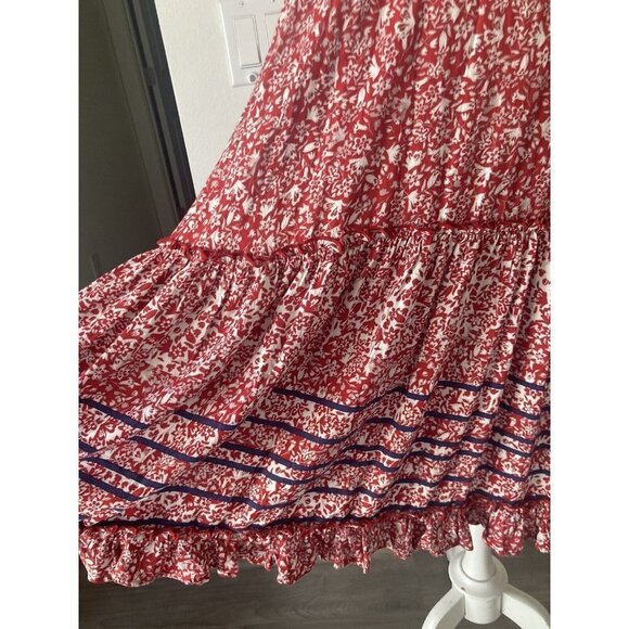 Knox Rose Medium Peasant Sundance Cottage Core Dress Floral Red Multicolor New - Picture 6 of 8